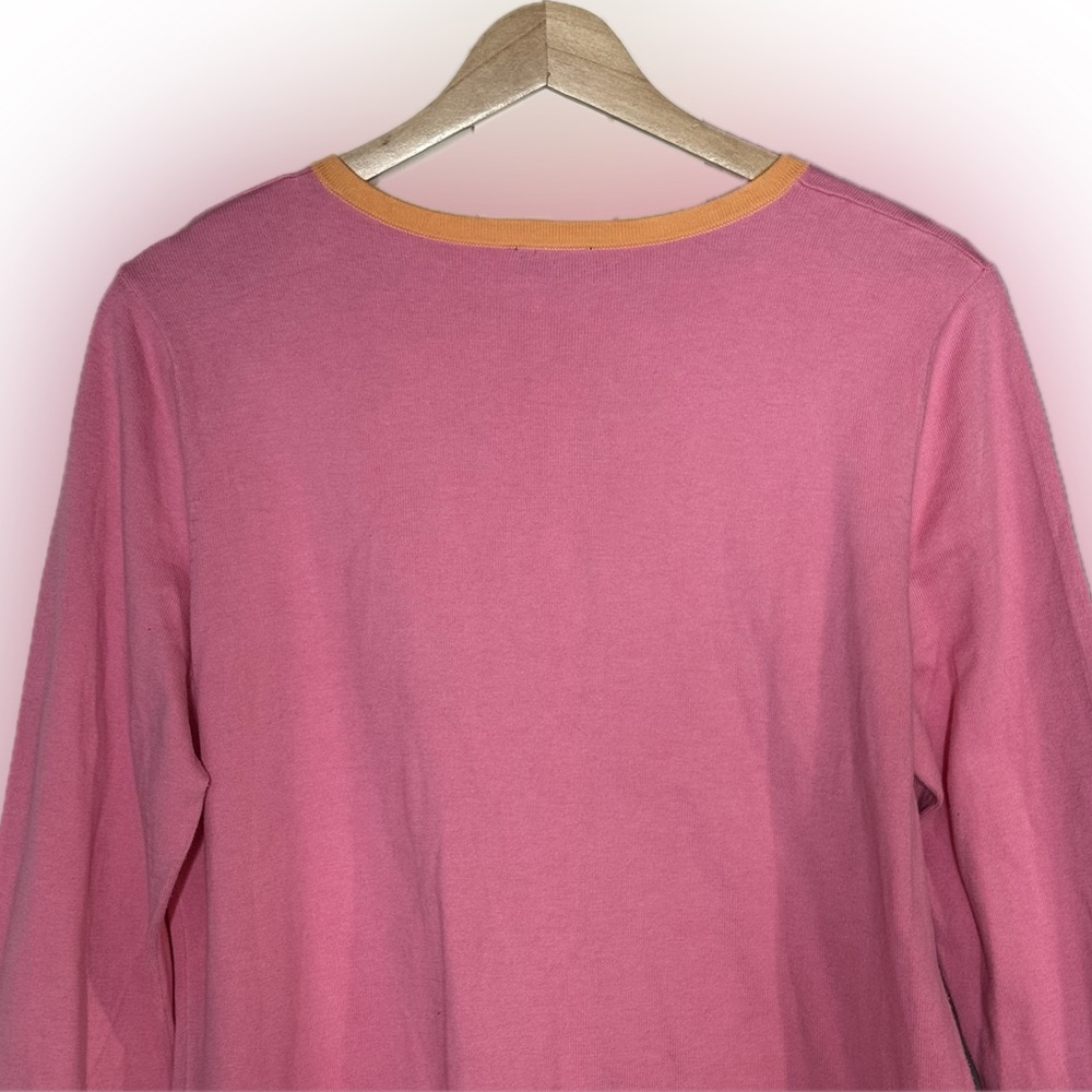 Talbots Lightweight Button Front Pink Cardigan Sw… - image 4